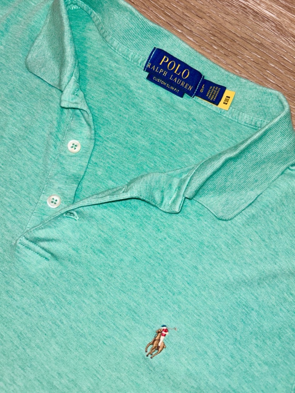 Polo by Ralph Lauren Heather Seafoam Green Short-Sleeve Polo